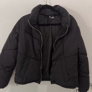 H&M black puffer jack